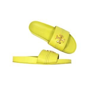 Tory Burch Everly Anatomic Cloud Paris Nappa Slide Sandals Yuzu 88336 Size 10 M
